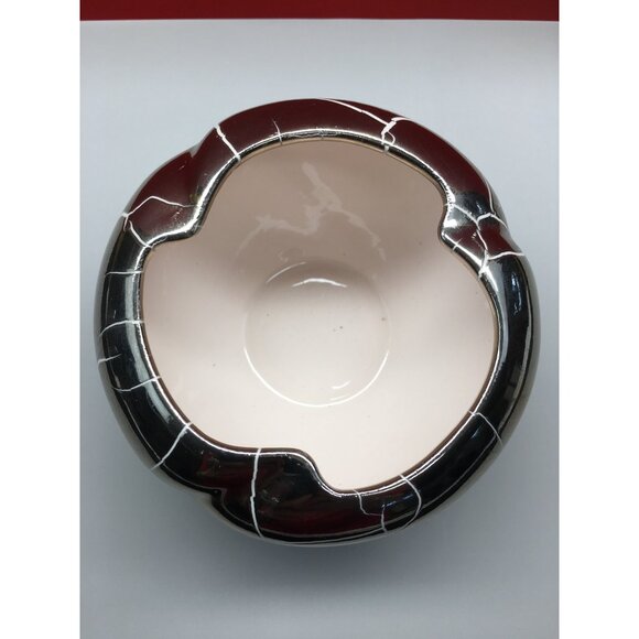 Vintage Cracked Metallic Bronze Copper Trinket Candle Holder Decorative - Picture 7 of 11